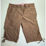 Nike Golf Womens Brown Capri Crop Pants Drawstring Hem Athletic Size‎ 16 Size 16P Photo 0