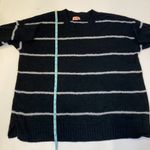EVRI Black & White Striped Pullover Crew Neck Sweater Sz 3X Metallic Sparkles Photo 9