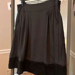 Attention Vintage Gray and Black Satin Chiffon Skirt Small Photo 0
