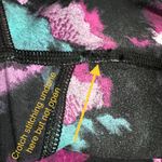 Lululemon Midnight Bloom Black Deep Fuschia wunder under crop Photo 5