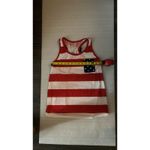 Mon Ami American Flag Striped Racerback Tank Americana Classic Festival USA N/S Red Photo 5