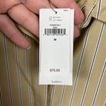 Banana Republic  Neutral Stripe Long Sleeve Oversized Button Up Blouse Sz.M NWT Photo 9