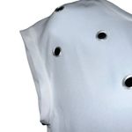 EXPRESS ‎ White Slit  Back Embroidered Mirror Detail Top NWT $50 Small Photo 3