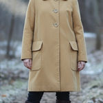 Anthropologie Elevenses by mustard yellow peacoat size 6 Photo 0