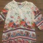 Isle by Melis Kozan Tunic Dress Sheer size medium floral flower print Photo 0