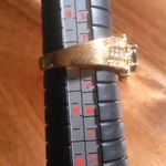 Simulated Emerald and White Crystal Gold Plate Ring (Size 10) Photo 1