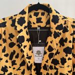 Yellow and black animal print blazer size XL Photo 1