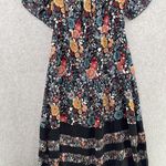Loft  Ann Taylor Off Shoulder Dress Midi Blue Floral Size Medium Lined Boho Photo 7