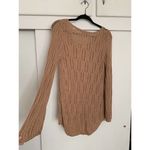 Solemio  Women's Medium/‎ Large Sweater Knit Long Sleeve Tan Photo 6