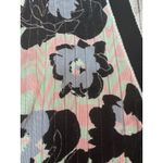 Sonia Rykiel Floral Stripe Knit Cardigan Sweater Medium M Made in Italy Viscose Black Photo 3