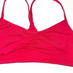 Athleta Hot Pink Ruched Keyhole Back Unlined Sports Bra Photo 3
