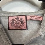 Juicy Couture Gray Velour Zip Up Track Jacket Size Medium Photo 2