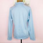 Jockey Mock Neck Pullover Nylon Sweatshirt Long Sleeve Blue Large Blue Photo 3
