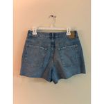 ZARA  High-Rise Distressed Denim Shorts Size 8 | Raw Hem Blue Jean Cutoffs Photo 1