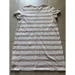 Gap T Shirt Dress Womens Medium White Orange Stripe Cotton Casual Minimalist Photo 3