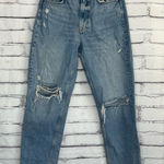 ZARA Vintage 90s Mom Jeans High Rise Distressed Women’s 2 Blue Medium Wash Denim Photo 0