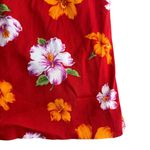 Jones New York Y2K  Red Hawaiian Hibiscus Floral Mini Dress Tropical Beach Size 4 Photo 1