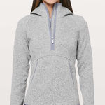 Lululemon Heathered Silver Lilac Fleece and Thank You Pullover Photo 0