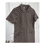 American vintage 60's Nancy Greer Brown and white checkered dress medium Photo 3