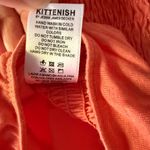 Kittenish  Coral Puff Sleeve Ruched Bodysuit Size Large Photo 6