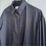 Camilyn Beth  Black Button-Up Long Sleeve Blouse Size M Photo 1