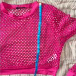 Avidlove Hot Pink Mesh Crop‎ Top | Juniors L | Festival Clubwear Size undefined Photo 9