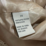 Woman’s Dress Barn 2x Soft Beige Faux Suede Lined Blazer One Button Tan Size XXL Photo 5