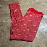 PINK - Victoria's Secret Victoria's Secret PINK Red Cozy Leggings Photo 0