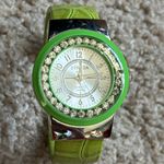 Strada women’s vintage green/silver‎ bangle bracelet watch one size extends Green Photo 1