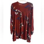 Free People  Tree swing dress tunic burgundy maroon with pockets Medium Photo 3