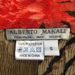 Alberto Makali Vintage  Y2K Crinkle Abstract Sequin Blouse Brown Pink Small NWOT Photo 11