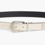 ALLSAINTS NEW $99  Curved Buckle Leather Belt X-Large, ROE Leather Photo 2
