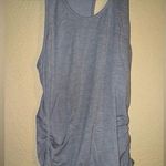Athleta Gray Asymmetrical Ruched Tank Top Photo 0