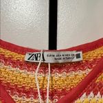 ZARA  | Striped‎ Jacquard Crochet Knit Midi Dress medium Photo 4