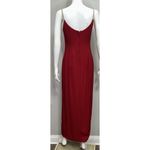Jessica McClintock VTG  Gunne Sax Maxi Dress 9/10 Red Rhinestone Straps 90s Y2K Photo 1