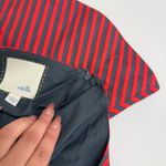 Anthropologie Odille Tank Top Women Size 6 Red Melosa Stripe Peplum Halter Y2K Photo 5