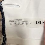 SheIn Tropical Floral Flounce Navy One Piece Bathing Suit NWOT Medium Pom Poms Photo 11