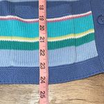 Appleseed's Vintage Womens Stripe Cotton Collared Long Sleeve Cardigan Multicolo Blue Photo 6