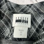 Leslie Fay  vintage gray plaid button down blazer size 10 Photo 4