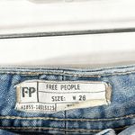 Free People Size 26 Jeans Skinny Cropped Distressed Low Rise Blue Denim 812 Photo 7