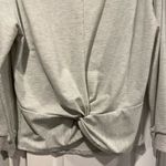 Hippie Chic  Size S Gray Long Sleeve Twist Front Crew Neck Pullover Sweatshirt Photo 3