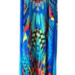 La Moda True Colors Resort Maxi T Back Kaftan Dress With Pockets Blue Size XL Photo 2