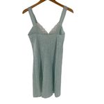 Wacoal Vintage Light Blue Floral Jacquard Satin Chemise Size Small Nightie Photo 3