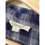 Oddi Women's Dress Plaid Patchwork Sleeveless Dress Button Shirtdress Large Oddy Photo 2