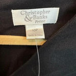 Christopher & Banks  | Black Linen Blend A-Line Dress Size 10P Petite NWT Photo 3
