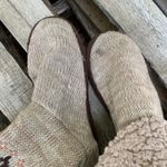Muk Luks knit sweater winter boots beige brown fair isle size 11 Tan Photo 3