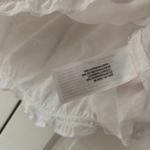 Old Navy  Peasant 100% Cotton White Ruffled Tie Front Blouse‎ Crochet Size Large Photo 4