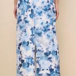 Lulus Sweet Wonder White and Blue Floral Slip Midi Skirt Photo 2