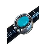Vintage Turquoise Sterling Silver Native American Navajo Ring Sz 6.5 Blue Photo 7