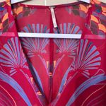 Free People  Beneath The Sea Butterfly Top Red Sheer Crop Women XS Relaxed Boho Photo 1